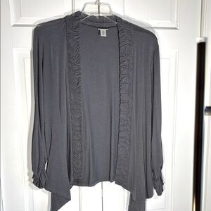 Izod Gray Open-Front Light Weight Topper Jacket